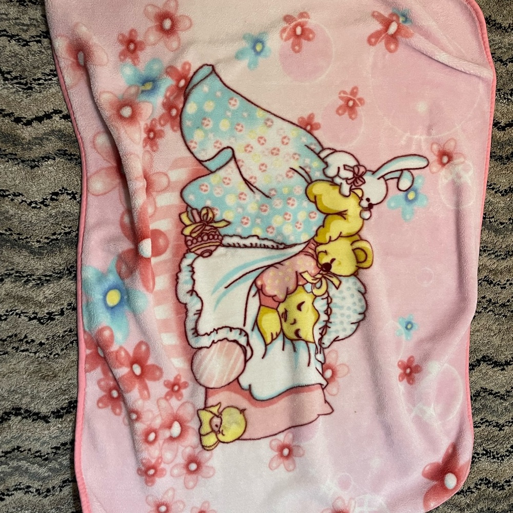 Pink Floral Baby/Toddler Blanket